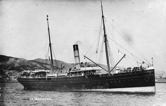 The Tarawera, one of the large new vessels which entered service for the Union Company in 1883. Image: John Dickie, Alexander Turnbull Library 1/2-031815-G http://natlib.govt.nz/records/23208710